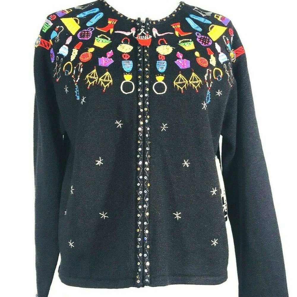 Berek Takako Sakon Black Knit Sweater Ramie Cotton